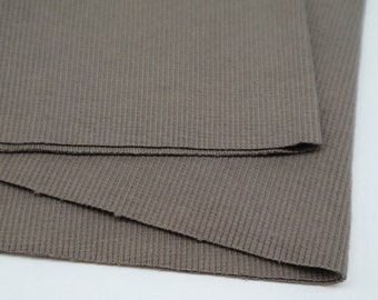 Taupe Rib Knit Tube 2 x 40 cm, 97% Cotton, 3 perc Elastan.