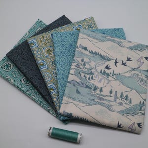 Collezione Liberty Fat Quarters XXIV. - 5 pezzi e filo abbinato