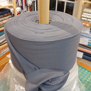 Dark Grey Knit Tube 2 x 38 cm. Weight 340 gsm, 97% cotton, 3 perc. elastan, suitable for Cuffs, Waistbands, Necklines.