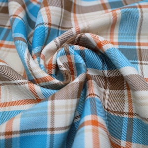 Classic Country Tartan Fabric - Polyviscose Fabric suitable for craft and clothing + matching thread. Tartan fabric by the yard.