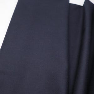 FLANELLE 100 % laine peignée 120s Noir, 150 cm de large