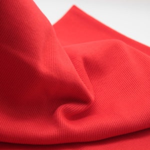 Rot Bündchen Strickstoff Schlauch 2 x 40 cm. Gewicht 340 g/qm, 95% Baumwolle, 5 perc. Elastan, geeignet für Manschetten, Bündchen, Ausschnitte