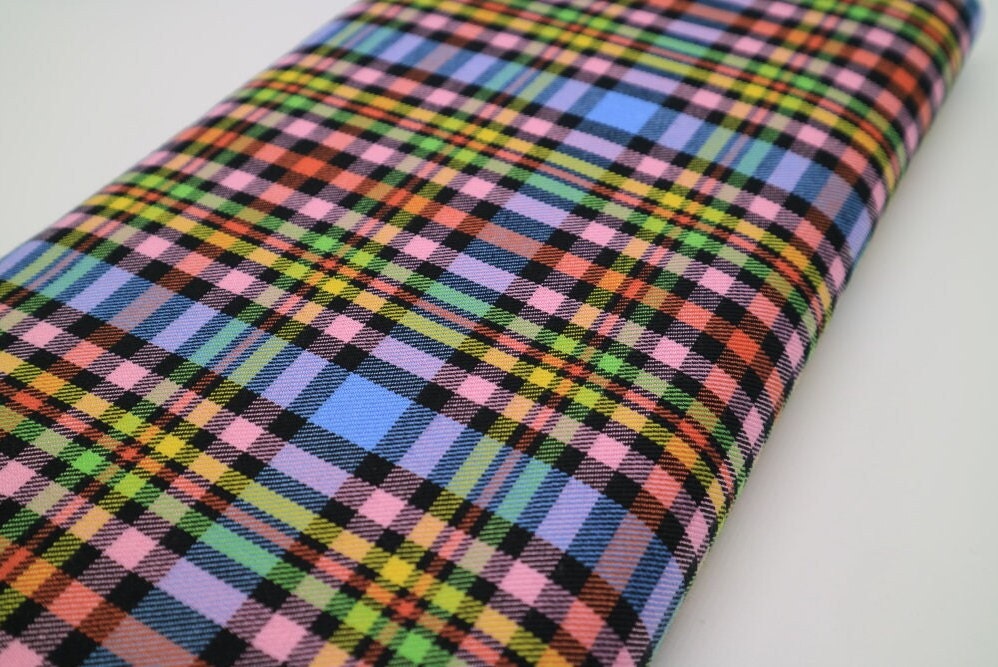 Black Rainbow Tartan, Polyviscose, Suitable for Decoration and Clothing  Matching Thread. -  Canada