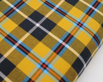 Tela de tartán de Cornualles: mezcla de poliviscosa con hilo a juego, ancho 148 cm (58,26 pulgadas), gramaje 190 g/m². Tela de tartán cortada a medida.
