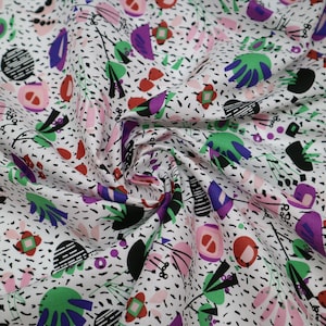 Pima Lawn Modern Design 100% cotton - breathable absorbent, flow fabric, 150 cm width, 110 gsm. Fabric by the metre.