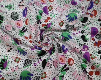 Pima Cotton Lawn Fabric: Modern Print, Breathable Lightweight Material
