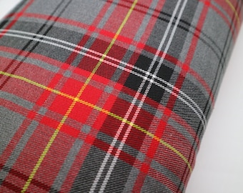 Tessuto scozzese rosso in poliviscosa: Artigianato e abbigliamento, Larghezza 148 cm / 58,26'', Peso 219 g/m². Tessuto alla moda. Tessuto per collari per cani.