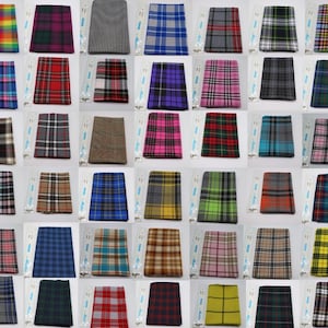 New 54 Fat Quarters tartan - 50 cm x 70 cm, polyviscose, convient pour les décorations et les vêtements