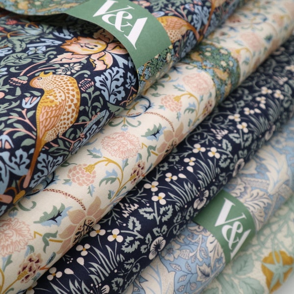 William Morris Nature's Dream - Victoria and Albert Museum Fabric, suitable for patchwork and clothing, William Morris fabric by the yard