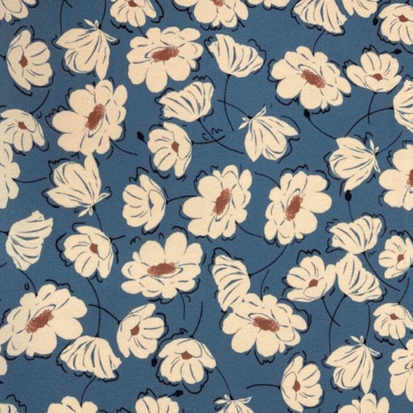 Crepe De Chine John Kaldor fabric - fabric for dresses and blouses, suitable for craft, and clothing. Breathable, absorbent.