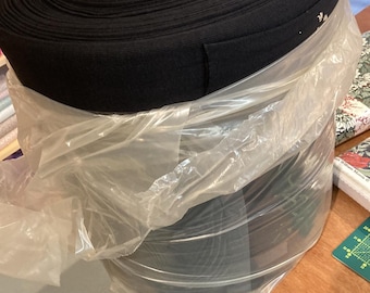 Black Cotton Rib Knit Tube: Cuffs, Waistbands, Necklines - OEKO-TEX. Ribbing fabric for cuffs. Black rib knit fabric. Width 2 x 40cm.