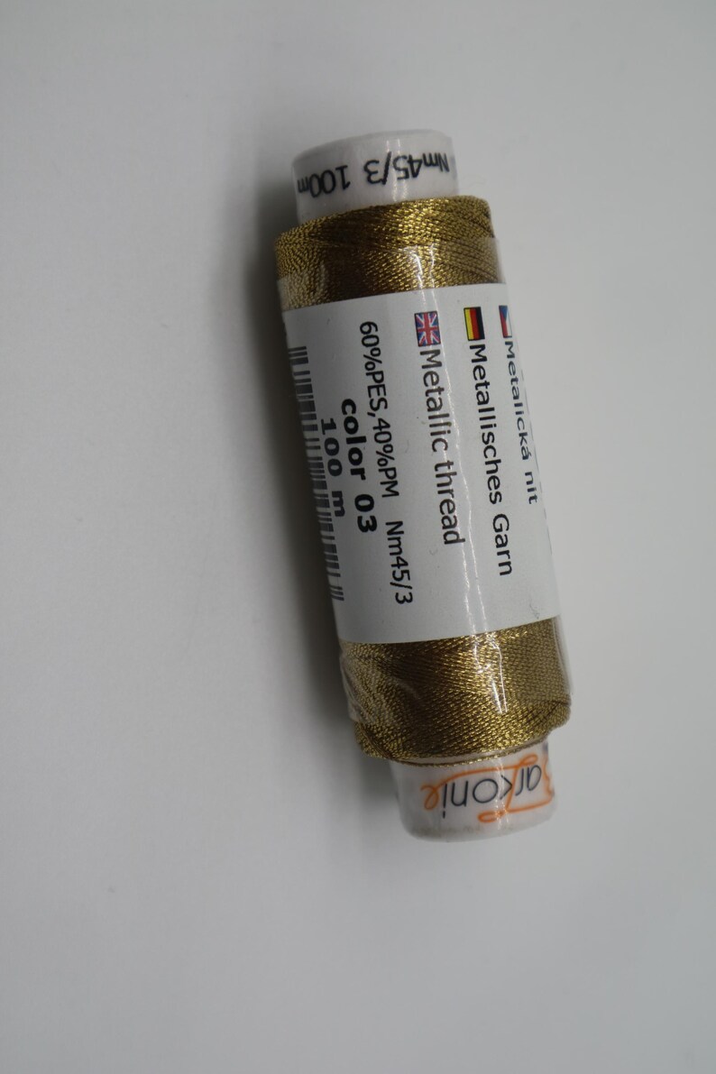 Metallic Threads Barkonie for Embroidery, Yarn, Dark Gold, Bronze ...
