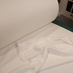 White Sweatshirt Fleece - Suitable for Hoodies, Jackets and Coats. 95% cotton, 5 perc elastan, width 180 cm. Czech fabric.