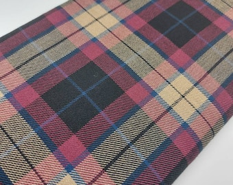 Macmillan (Modern Black) Tartan, Polyviscose, suitable for decoration and clothing, width 148 cm/58''. Tartan fabric by the yard.