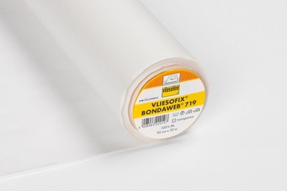 Bondaweb - Iron on, Vlieseline bondaweb,adhesive web for appliqués, handicrafts, and repairs. Width 45cm / 17.71'', weight 28gsm.