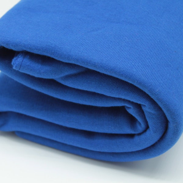 Blue Sweatshirt Fleece - Suitable for Hoodies, Jackets and Coats. 95% cotton, 5 perc spandex, width 180 cm, weight 230 gsm. Czech fabric.