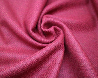 100% Wool British Red Fabric, suitable for decoration and clothing. Width 150 cm / 59''. Wool tartan fabric by the yard.
