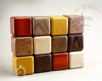 Caixas elegantes para alianças de noivado em diversas cores, perfeitas para pedidos de casamento. Um porta-alianças de luxo para o casamento. Um presente único para ela.