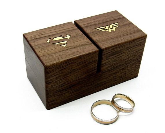 2 Types Personalized Wood Wedding Ring Box Valentines Wedding Ring Pillow