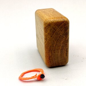 Wooden ring box. Wood engagement ring box. Slim wedding ring box. Proposal ring box. Ring bearer box
