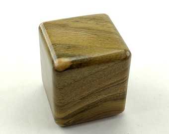 Wood ring box for wedding ceremony from walnut wood. Wooden ring box for engagement. Unique ring box proposal.