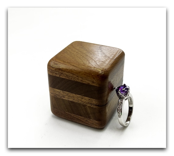 High Quality Wooden Ring Box From Unique Wood Engagement