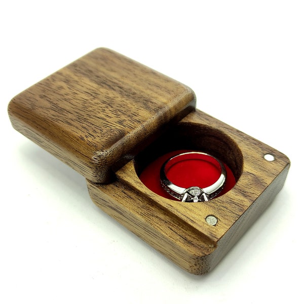 Wooden Ring Box — Engravable Jewelry Organizer & Proposal Box - Image 3
