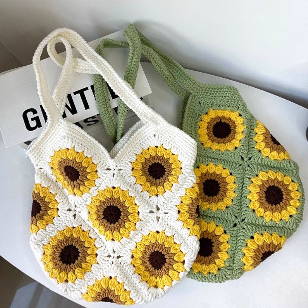 Vinyl Mesh Project Bags for Cross Stitch/needle Art Sunflower With Custom  Name 