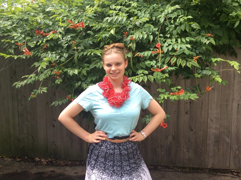 Ruffled Scarves, Matching Ruffle Cuffs and Collars, Hair Ties, Hair