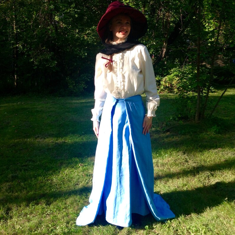 Edwardian Skirt Historical Costume Boardwalk Skirt Adjustable S Edwardian Skirt Historical Costume Boardwalk Skirt Adjustable S