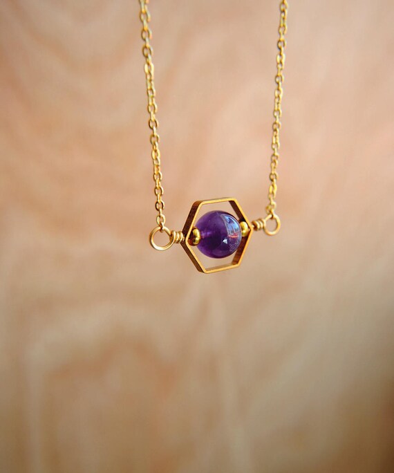 purple gem necklace