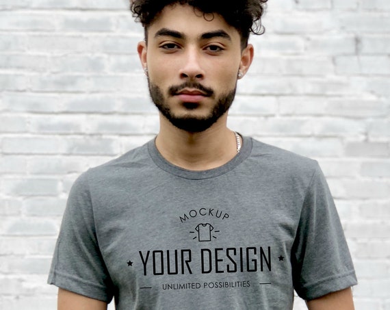 Deep Heather 3001 T-Shirt Mockup Bella Canvas Deep Heather 3001 T-Shirt Mockup Bella Canvas