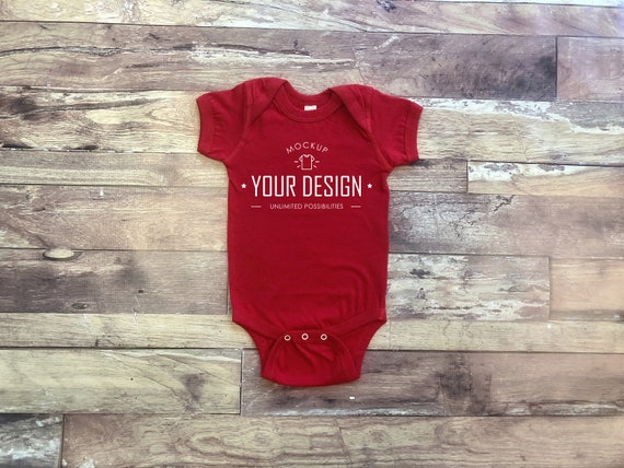 Red Rabbit Skins Bodysuit Mockup For Baby Mockups And Red Rabbit Skins Bodysuit Mockup For Baby Mockups And
