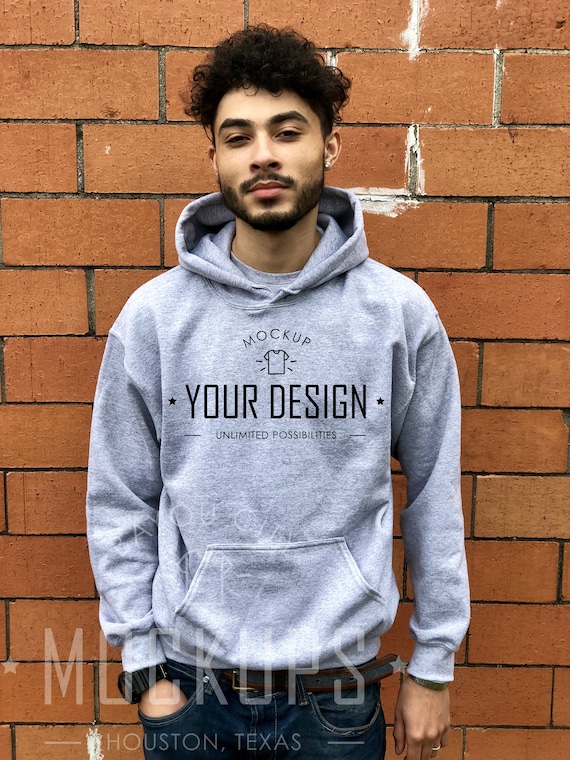 Download Sport Grey Hoodie Mock-up Gildan Hoodie Mock-up Sport Grey ...