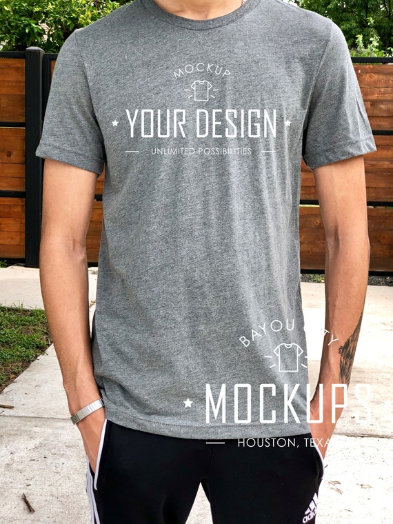 3001 Mockup Bella Canvas 3001 Mockup Deep Heather Mockup Etsy