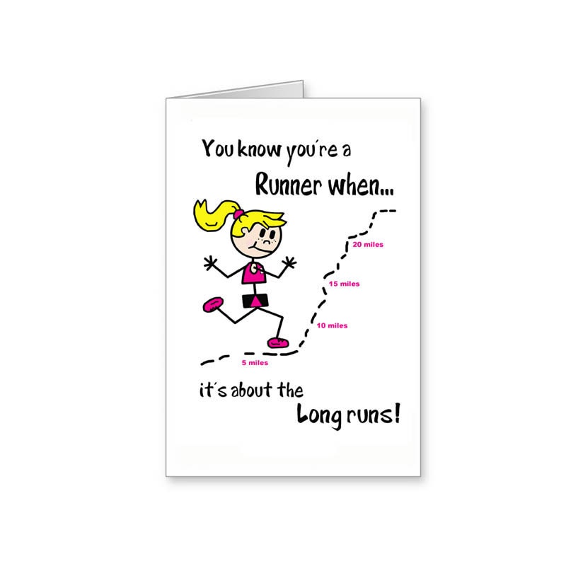 Long Run Card Runner's Card Card for Runner Greeting Etsy