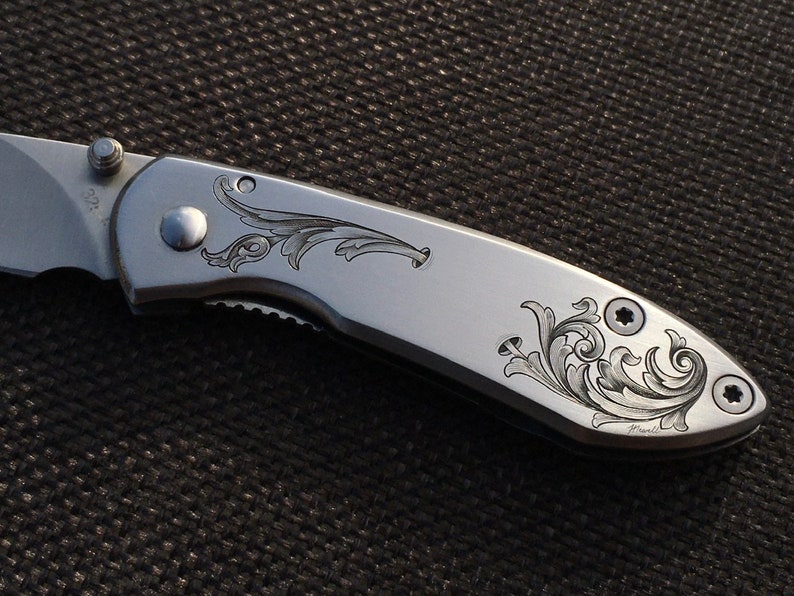 Custom Handengraved Buck 325 colleague Folding Knife Etsy