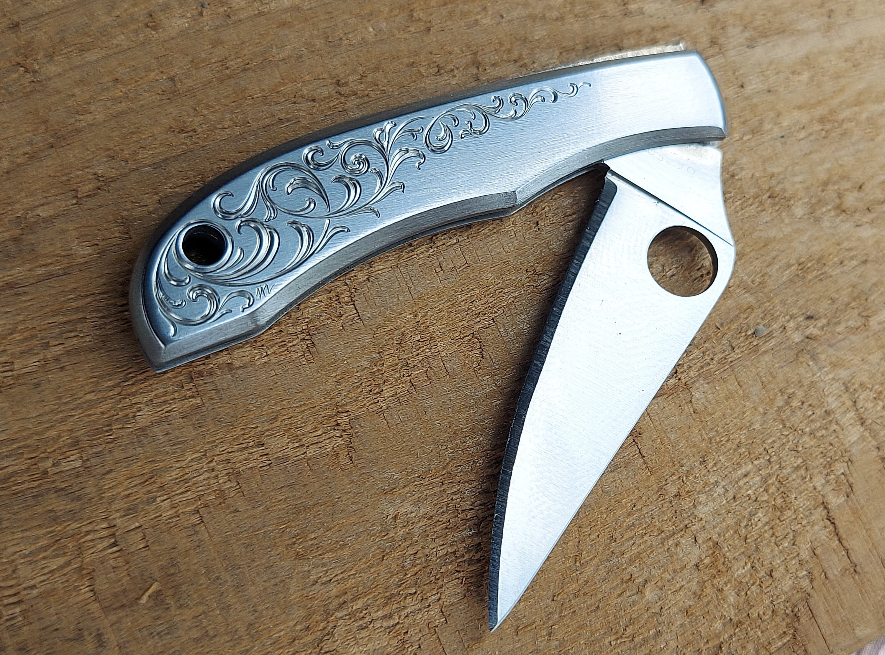 Custom Handengraved Spyderco honeybee Mini Folding Pocket Knife Etsy