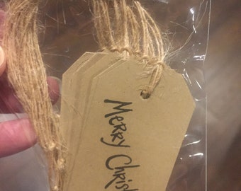 Christmas and Holiday gift tags, natural, minimalist tags for presents or decoration