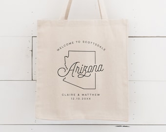 Arizona Custom Wedding Welcome Canvas Tote Bag