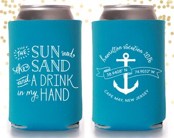beach themed koozies