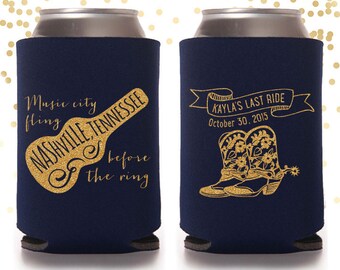 Nashville Bachelorette Party Custom Can Cooler Beer Cozy