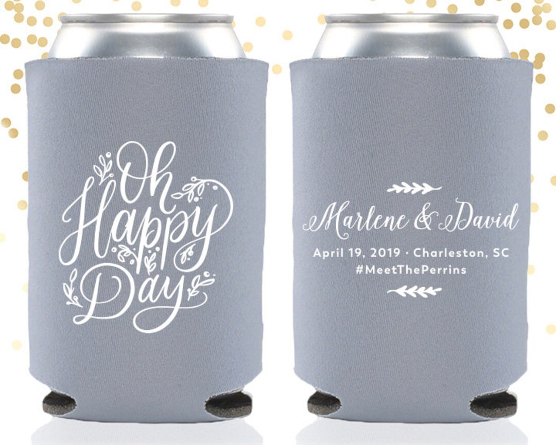 Regular Can Coolers Set of 2 (Party Dot and Botanical)