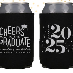 Graduation Party Custom Can Cooler Beer Cozy Favor