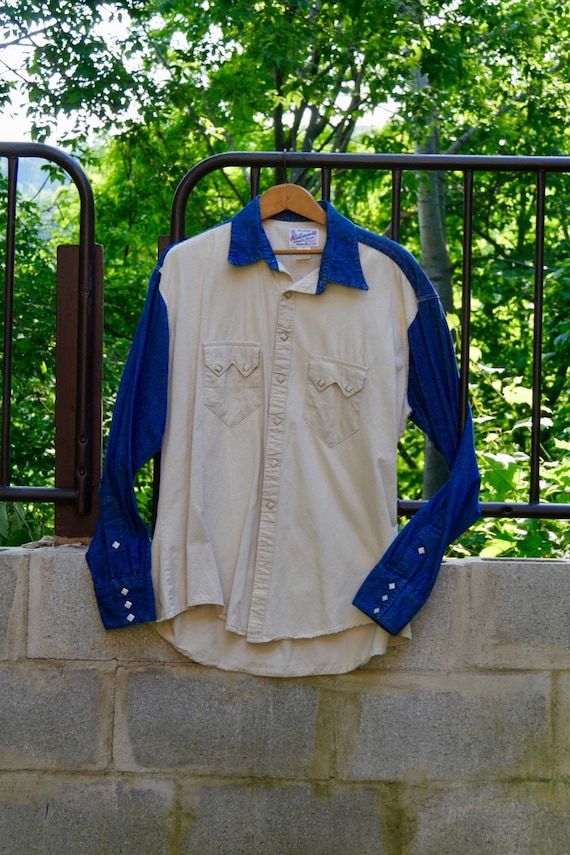 Rockmount Ranch Wear 2 tone Western shirt, Vintage