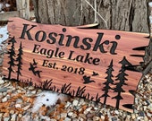 Custom Outdoor Wood Sign Personalized Farmhouse Decor Welcome Sign Wood Wall Art Address Trees Family Name FREE SHIPPING