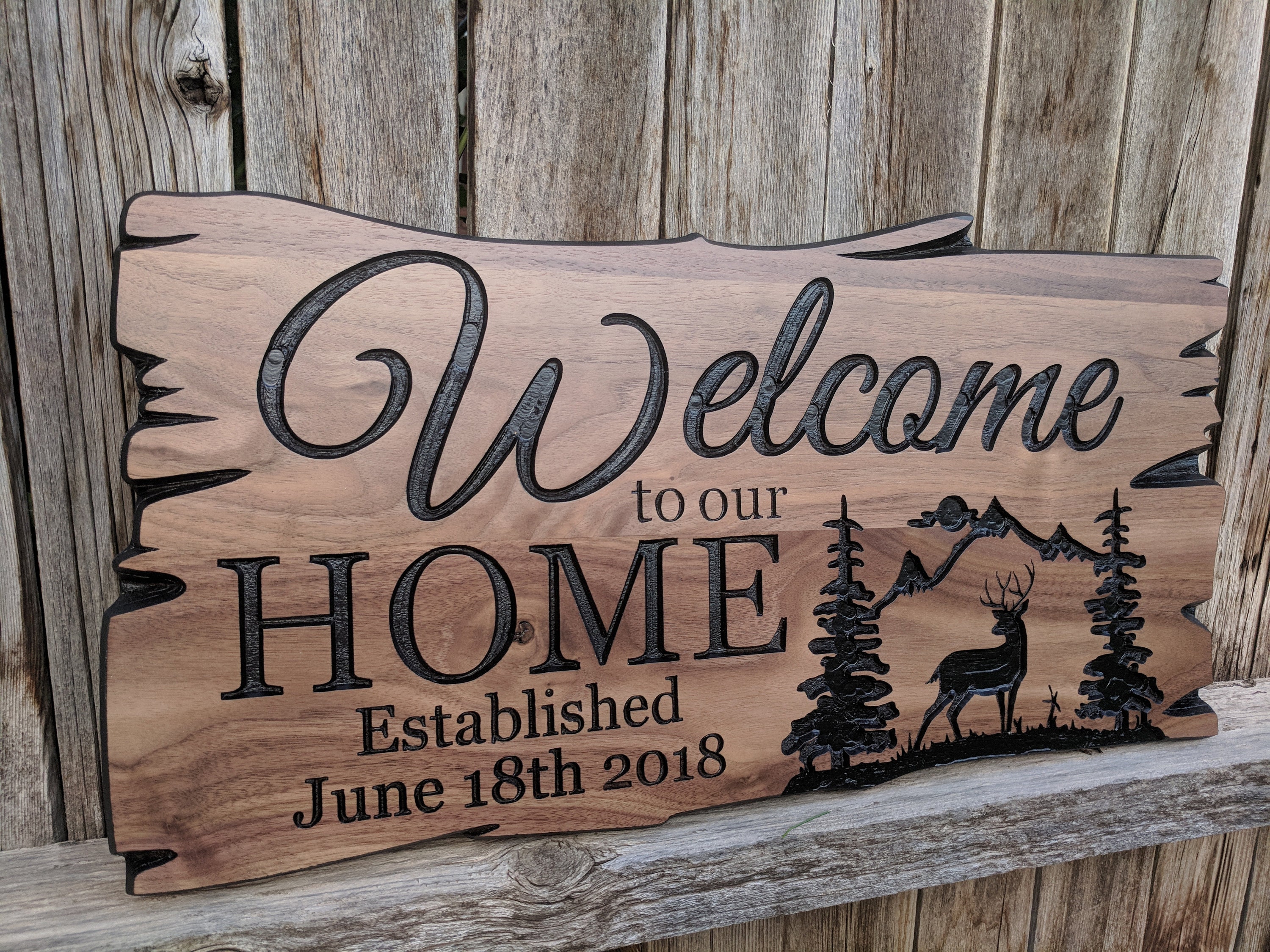 Custom Outdoor Wood Signs Personalized Farmhouse Decor Welcome