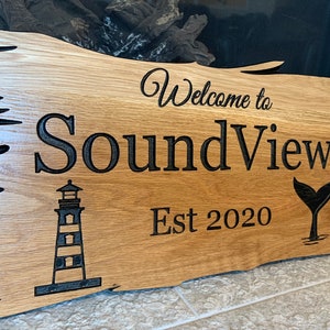Custom Wood Signs for Outdoors Beach House Decor Lake House Personalized Wooden Signs Cabin Signs Family Name Signs Carved Signs Nautical