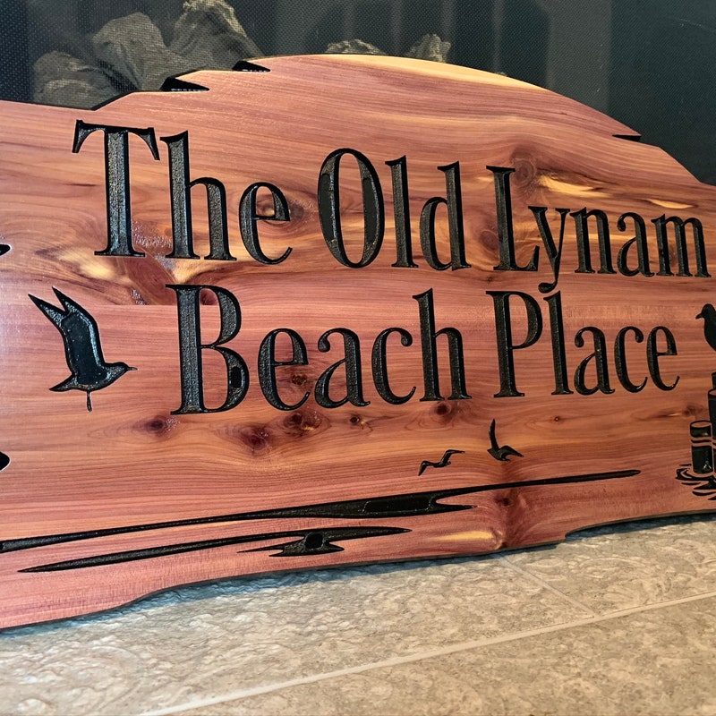 Custom Wood Signs for Outdoors Beach House Lake House Personalized Wooden Signs Cabin Signs Family Name Signs Carved Signs Nautical