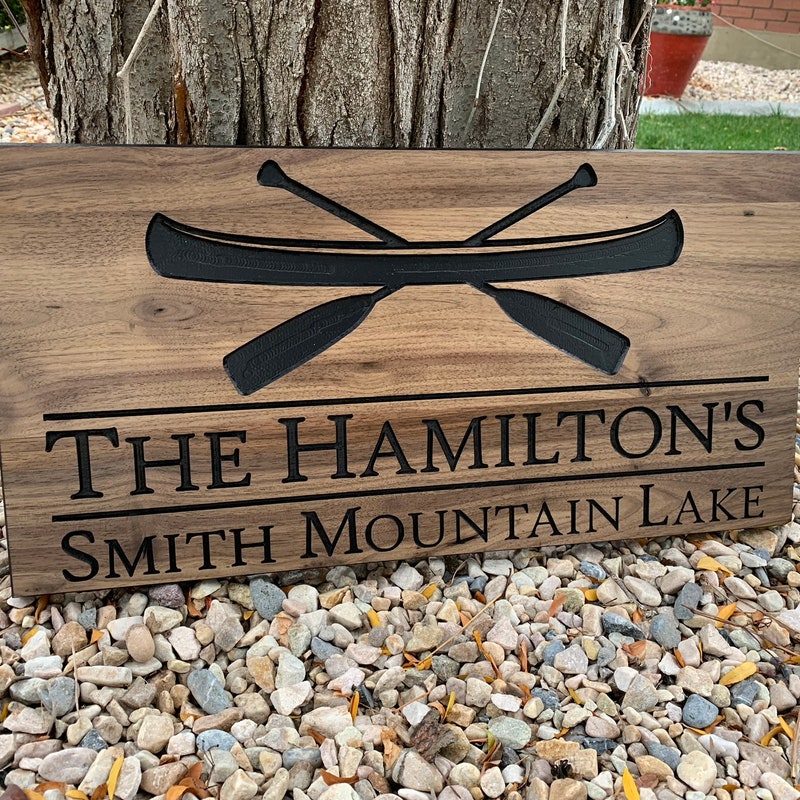 Custom Wood Signs for Outdoors Beach House Decor Lake House Personalized Wooden Signs Cabin Signs Family Name Signs Carved Nautical